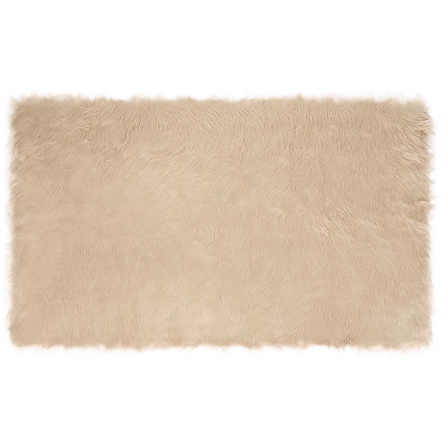 vidaXL Kunstschaffell Teppich Tafalla Beige 100 x 200 cm Polyester 42021481 günstig online kaufen