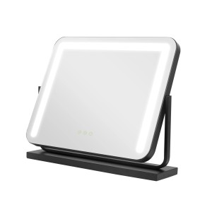 Emke Kosmetikspiegel mit LED-Beleuchtung, dimmbar und 3 Farbtemperaturen, 41cm.