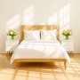 Relaxdays Nachttisch 2er Pack MDF Eisen Weiß Gold Mit 2 Schubladen 41,5 x 40 x 32,5 cm 8,2 kg_2