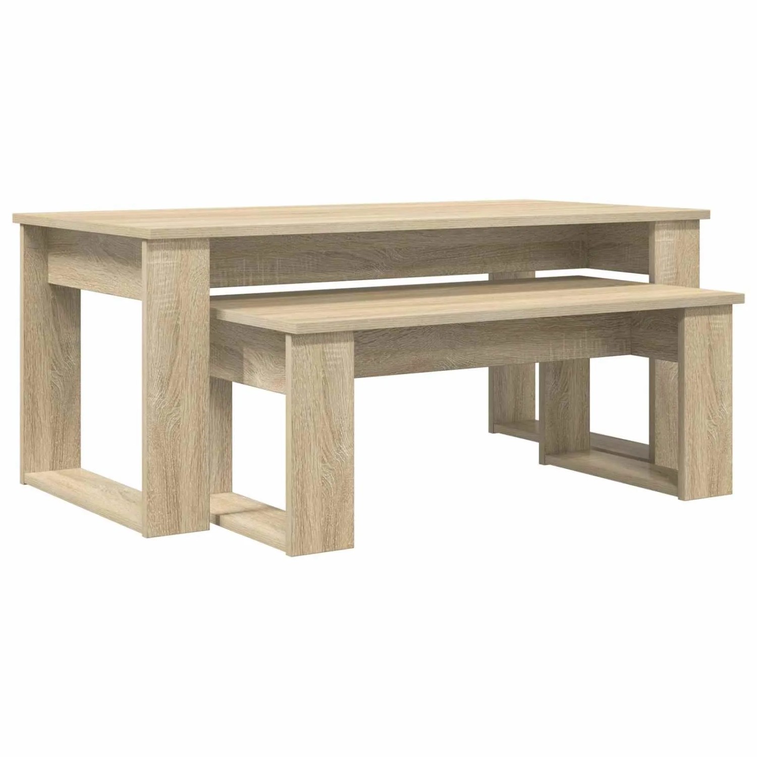 vidaXL Kaffeetisch Set 2-Tlg Sonoma-Eiche Holzwerkstoff 8000134