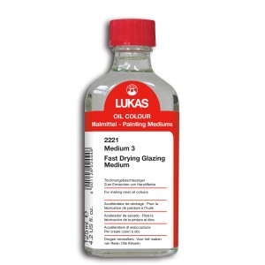 LUKAS Ölmalmittel Medium 3, 125ml Flasche für Künstlerbedarf.