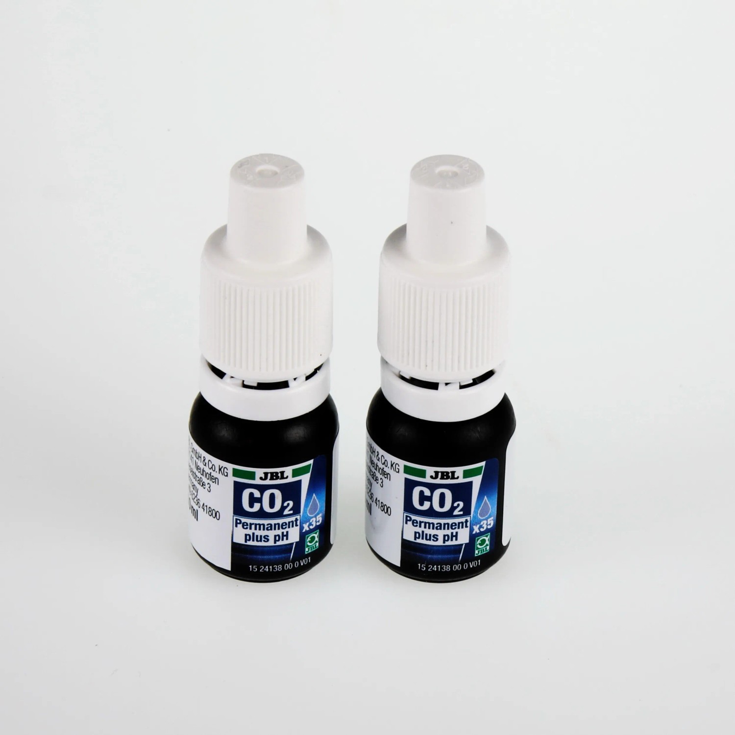 JBL Dauertest ProAquaTest CO2-pH Permanent, 2 Flaschen Reagenz für Aquarium Wassertest.