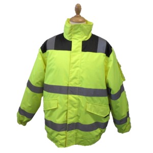 Gelbe Piloten Warnschutzjacke TT Job Gr. M mit Reflexstreifen für hohe Sichtbarkeit.