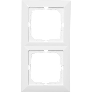 Abdeckrahmen Jule 2-fach in Reinweiß für Schalter und Steckdosen.