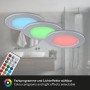 3er Set Briloner LED Einbaustrahler mit RGB und CCT Funktion, dimmbar, chrom-matt, für Bad geeignet.