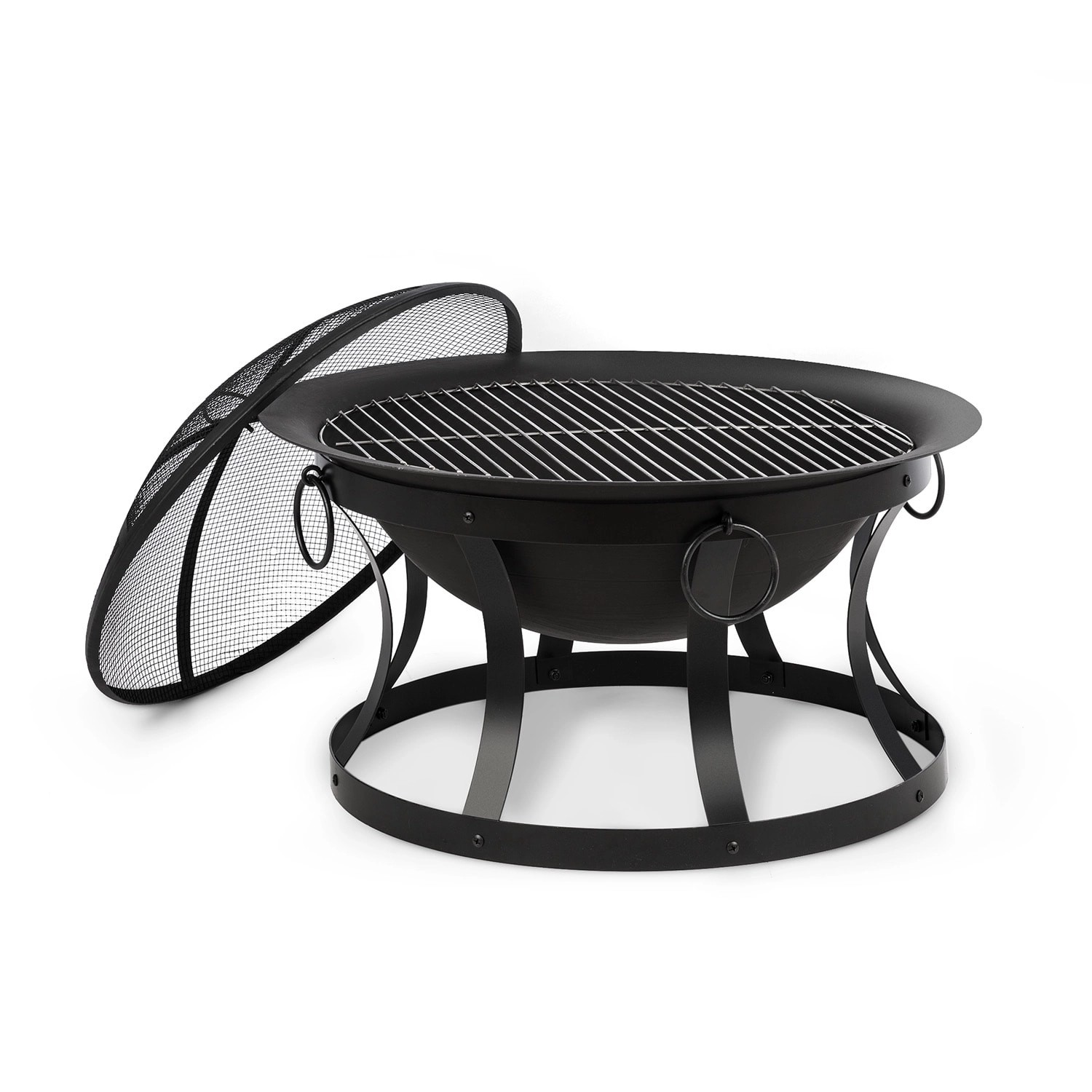 Blumfeldt Pentos 2-in-1-Feuerschale Ø 73 cm Funkenschutz Ø60cm Grill Gussei günstig online kaufen