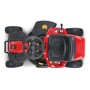 Roter Troy-Bilt Aufsitzmäher Mini-Rider 76T-S von oben, Rasentraktor mit Seitenauswurf.