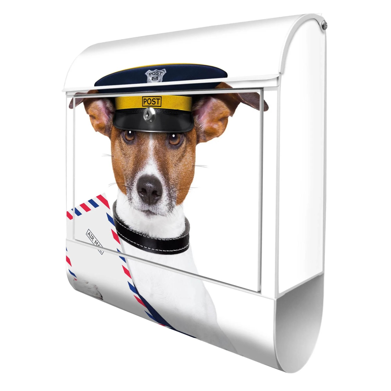 Banjado Design Briefkasten Weiß Pulverbeschichtet 39x47x14cm 2 Schlüssel Mi günstig online kaufen