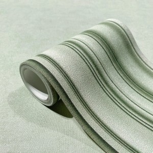 Rolle Marburg Bordüre mit grünem Streifenmuster, moderne Vliestapete.