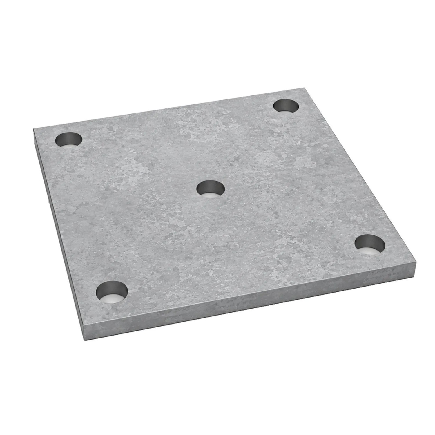 SOTECH Anschweißplatte 130 x 130 x 5 mm Stahl Q235 Schwarz Unbehandelt 5 Befestigungslöcher Ø13 mm Lochabstand Außen ca. 100 mm