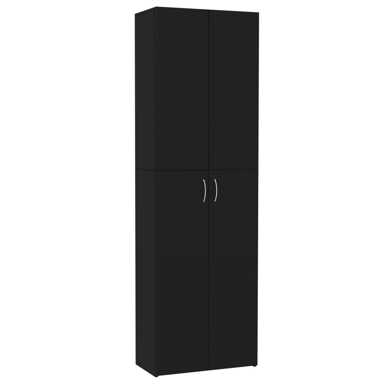 vidaXL Büroschrank Schwarz 60x32x190 cm Holzwerkstoff