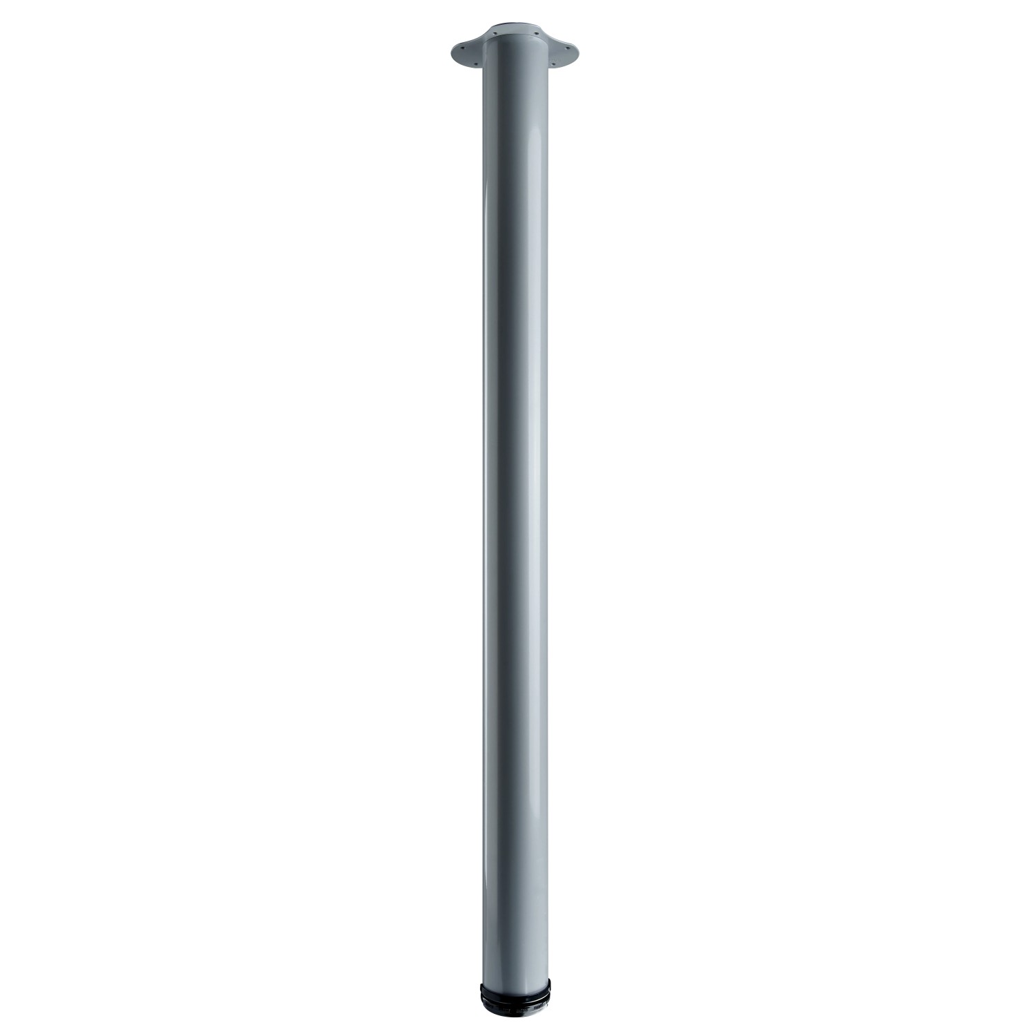 Hettich Tischbein Ø 75 mm x 1100 - 1130 mm Aluminium-Optik inkl. Montageplatte
