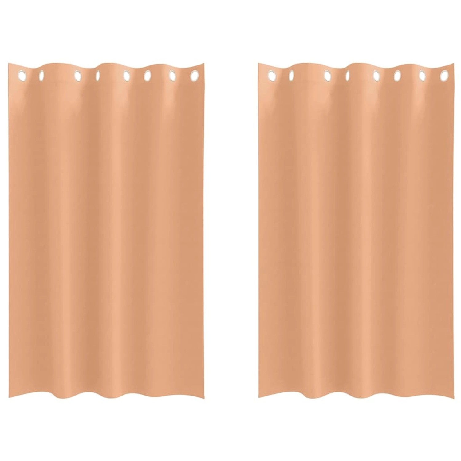 vidaXL Verdunkelungs-Vorhänge mit Ringen Hellbraun Polyester 4107369 günstig online kaufen