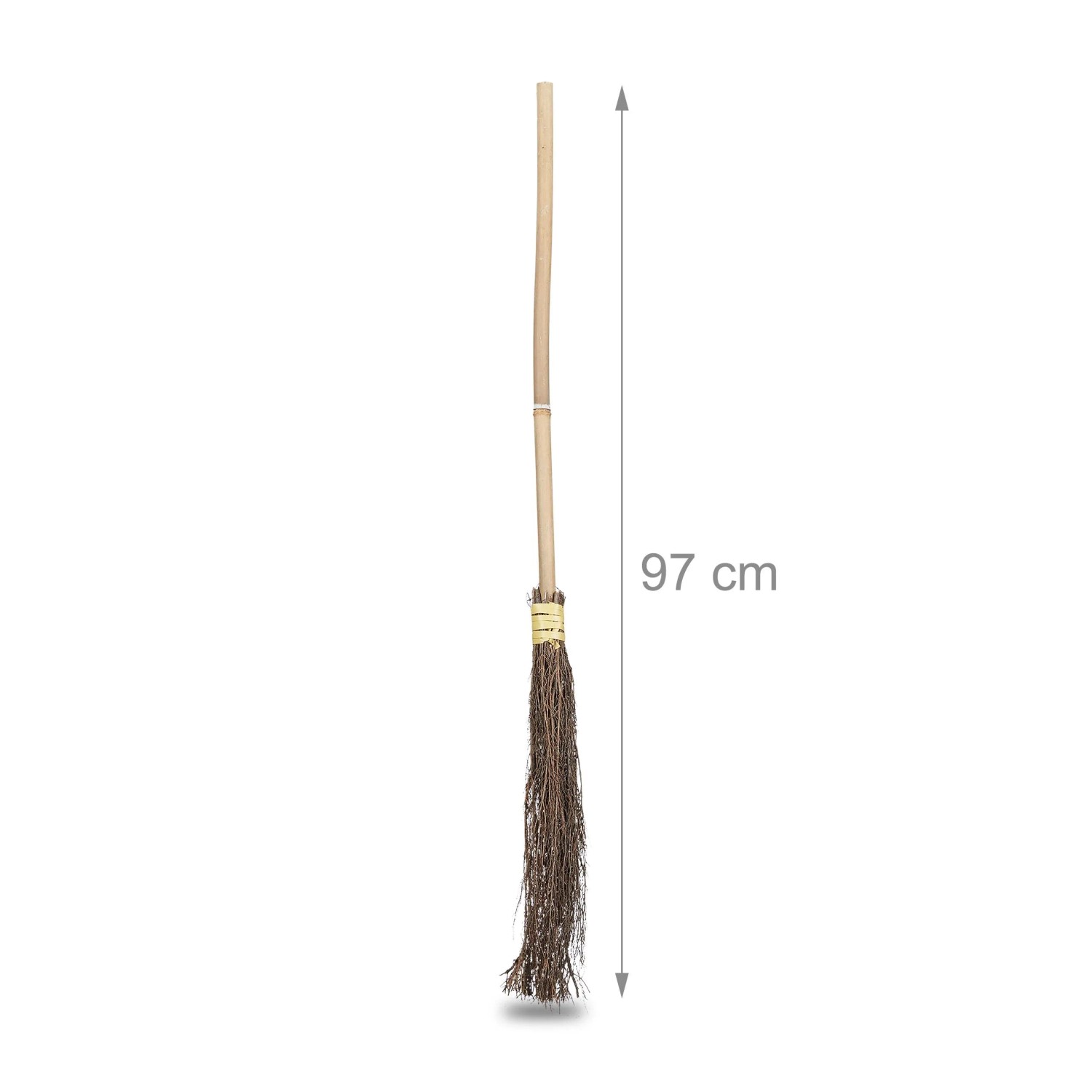 Relaxdays Hexenbesen Bambus Reisig Natur 2er Set 97 cm x 7 cm x 5 cm 0,16 kg_4