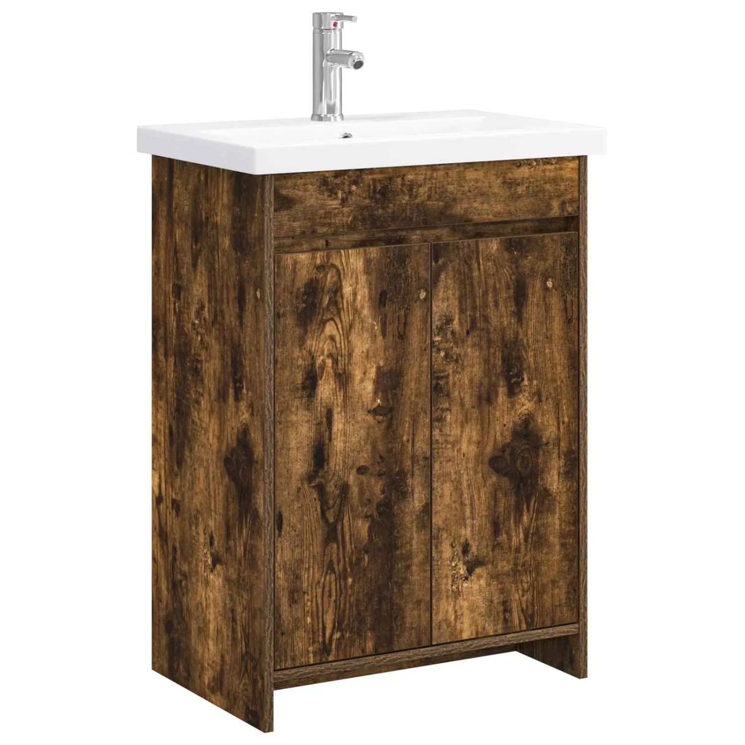 vidaXL Badezimmermöbel-Set Geräucherte Eiche 61 x 40 x 84,5 cm 3404278