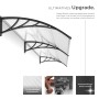 Tectake Vordach  In Bogenform Wetterfest  93 x 300 x 0 50 cm Transparent_3