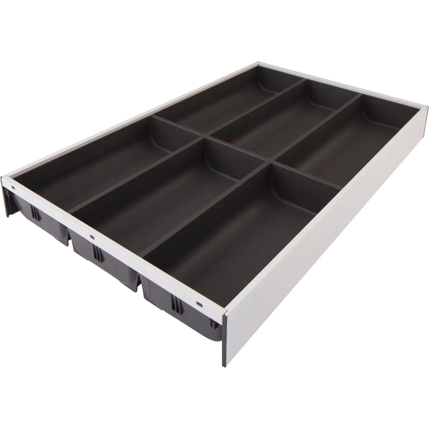 Blum Besteckkasten Ambia-Line 475x300x50 mm Besteckeinsatz Stahl Seidenweiß Oriongrau Matt