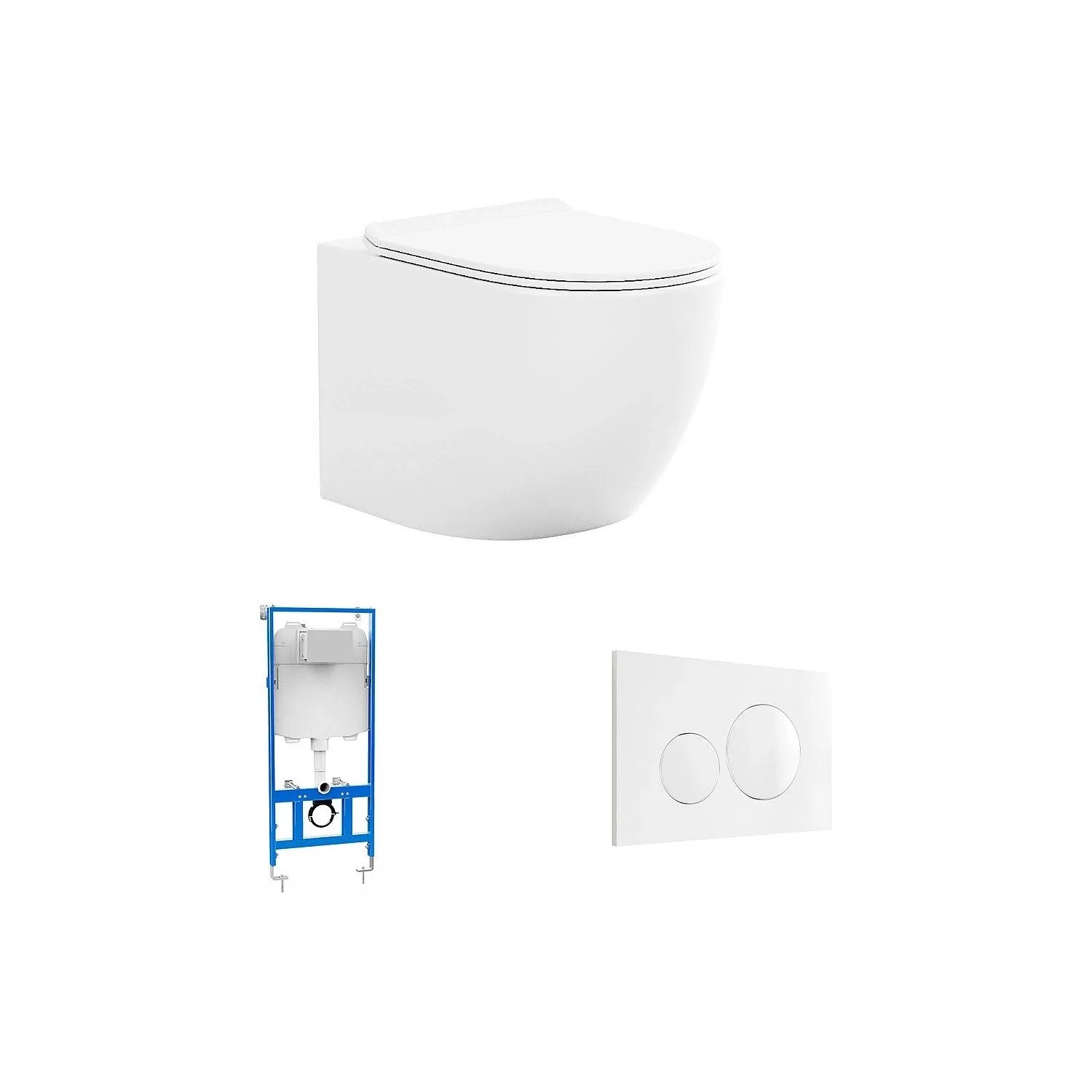 Vente-unique Hänge Wc Javoine Weiß 36 cm