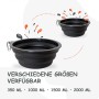 Schwarzer, faltbarer Hundenapf Petsation, 2000 ml, für Reisen und unterwegs.