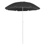 furnicato Sonnenschirm, anthrazit, 180 cm Durchmesser, mit Stahlmast.