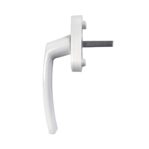 Weißer Quadroform Fenstergriff aus Aluminium für Fenster-Zubehör.