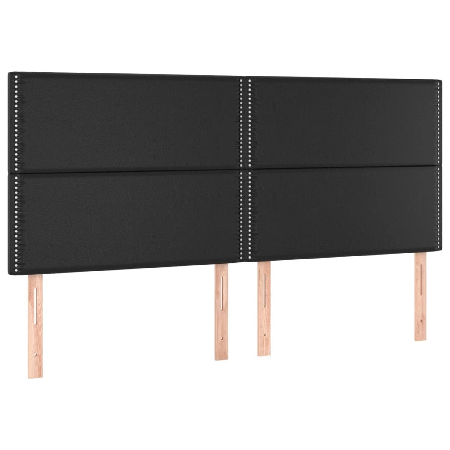 vidaXL LED Kopfteil Schwarz 160x5x118/128 cm Kunstleder 3122380