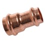 Kirchhoff CU-Reduzier-Doppelmuffe, 22 mm x 18 mm, aus blankem Kupfer für Pressfittings.