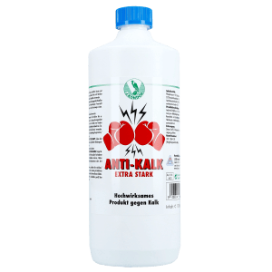 Flasche Kondor Anti-Kalk Extra Stark 1000ml, ein Reinigungsmittel gegen Kalkablagerungen.