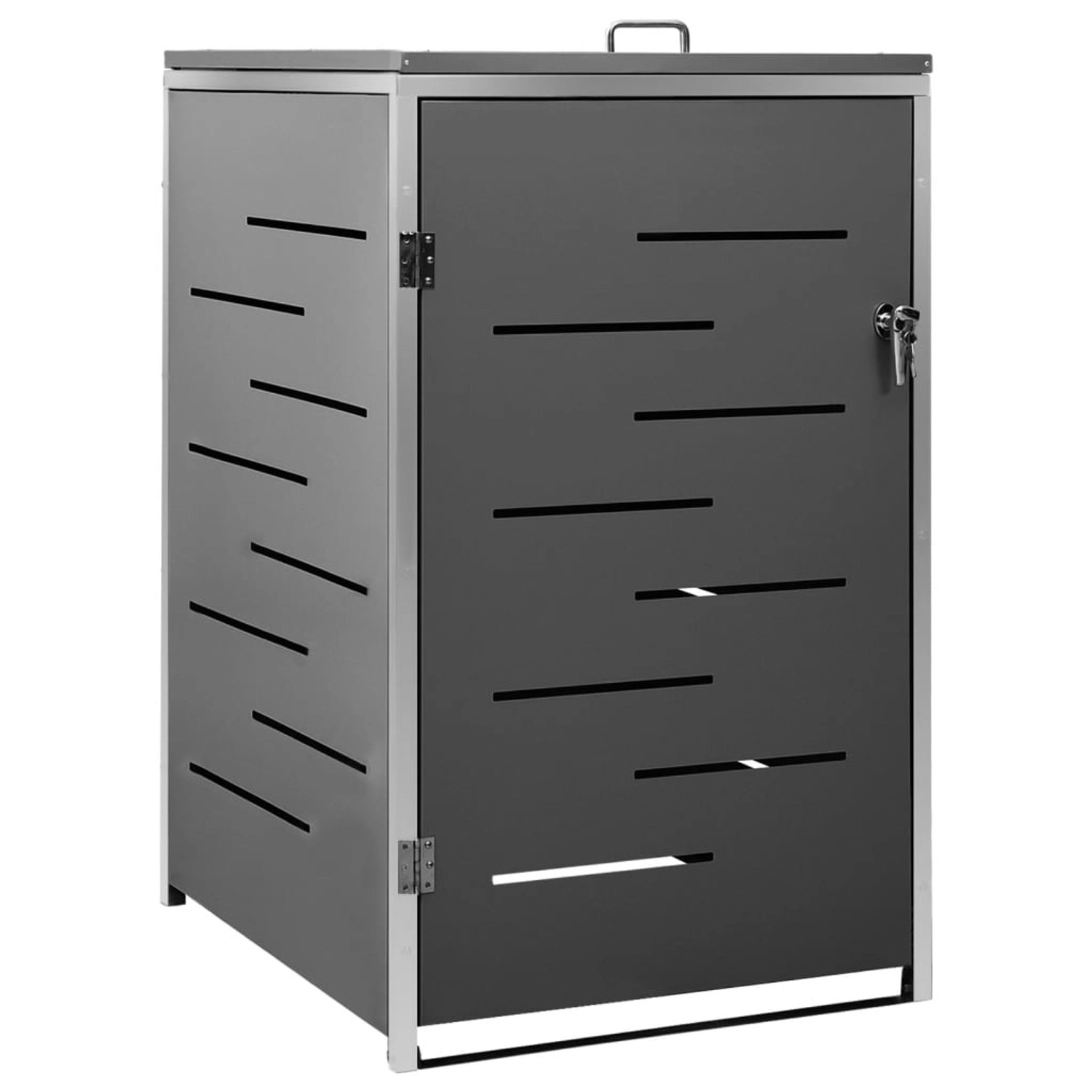 vidaXL Mülltonnenbox Edelstahl für 1 Tonne 69x77,5x115 cm Edelstahl