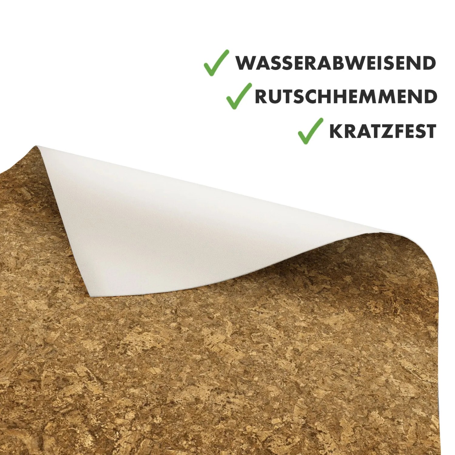 KARAT Vinylboden Kyara 620M in Naturkork-Optik, wasserabweisend, rutschhemmend und kratzfest.
