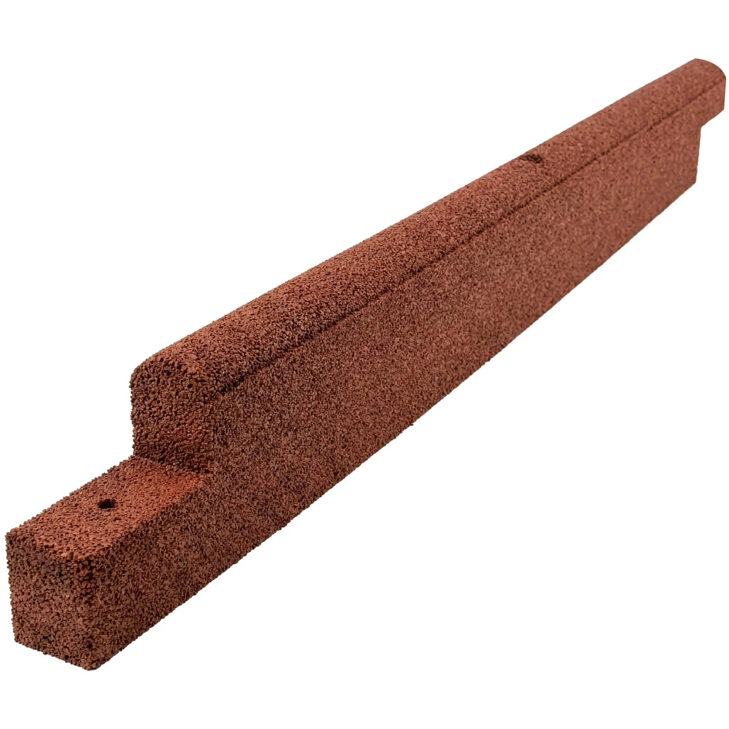 Floordirekt Gummi Randstein Rasenkante Beeteinfassung Fallschutzmatte 12,7 x 122 cm Rot