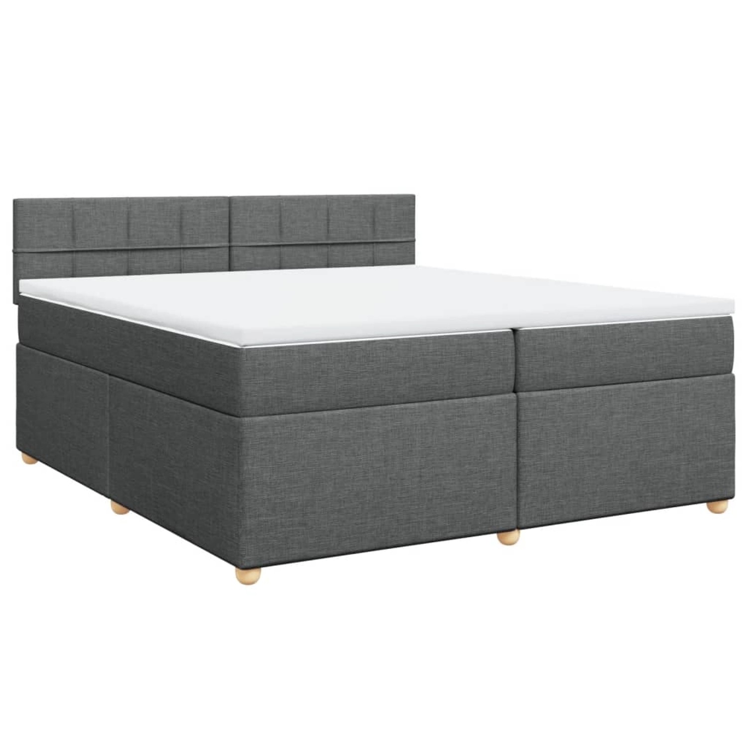 vidaXL Boxspringbett mit Matratze Dunkelgrau 200x200 cm Stoff 3286788 günstig online kaufen