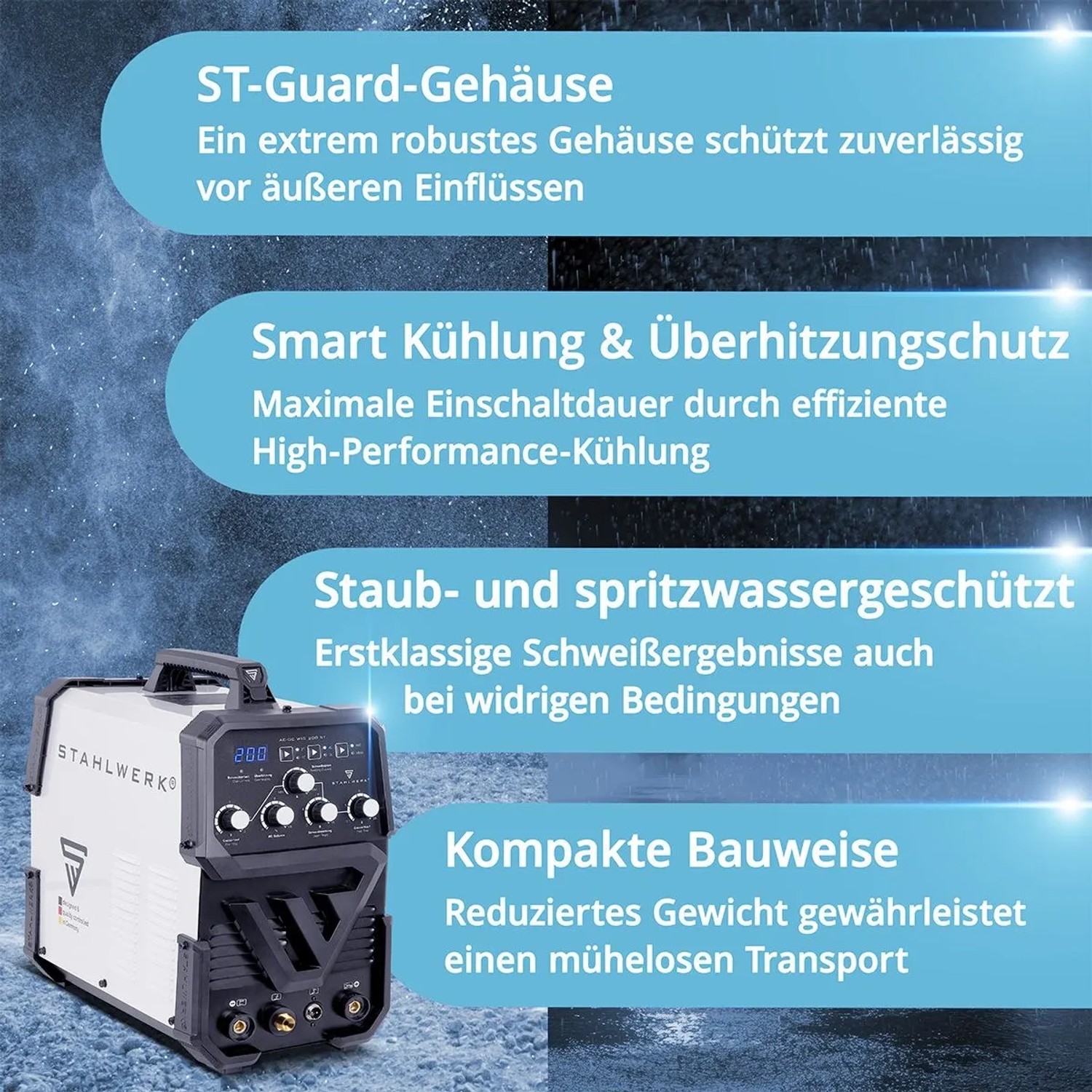 STAHLWERK ACDC WIG 200 ST Kombischweißgerät 200 A ACDC WIG HF MMA E Hand_4