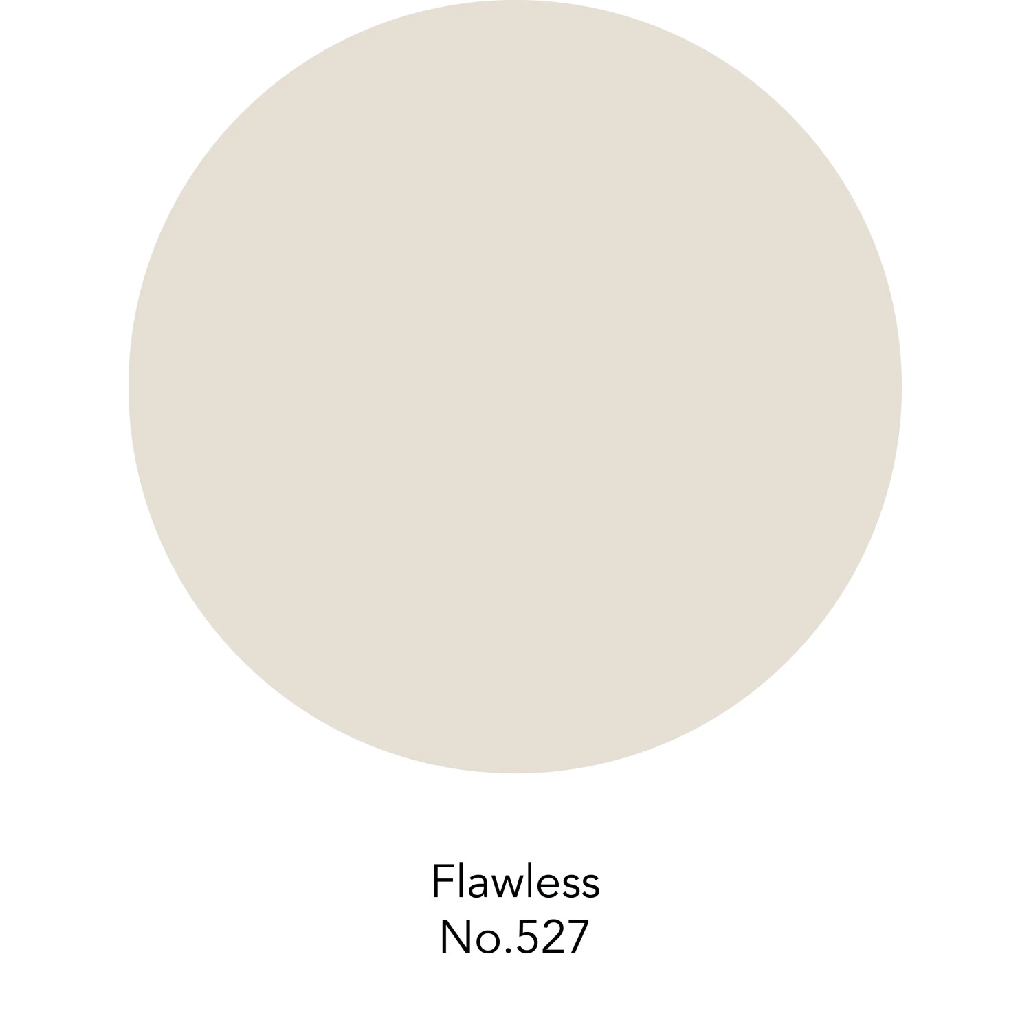 Farbmuster der ELLE DECORATION Wandfarbe Flawless No. 527, ein helles Beige.