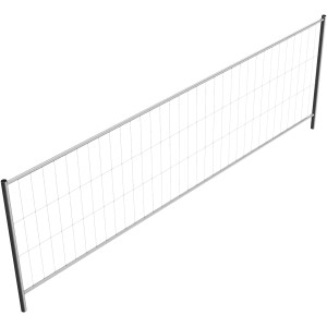 Feuerverzinkter Mobilzaun Profi, 3,5 m breit, für Baustellen und Veranstaltungen.