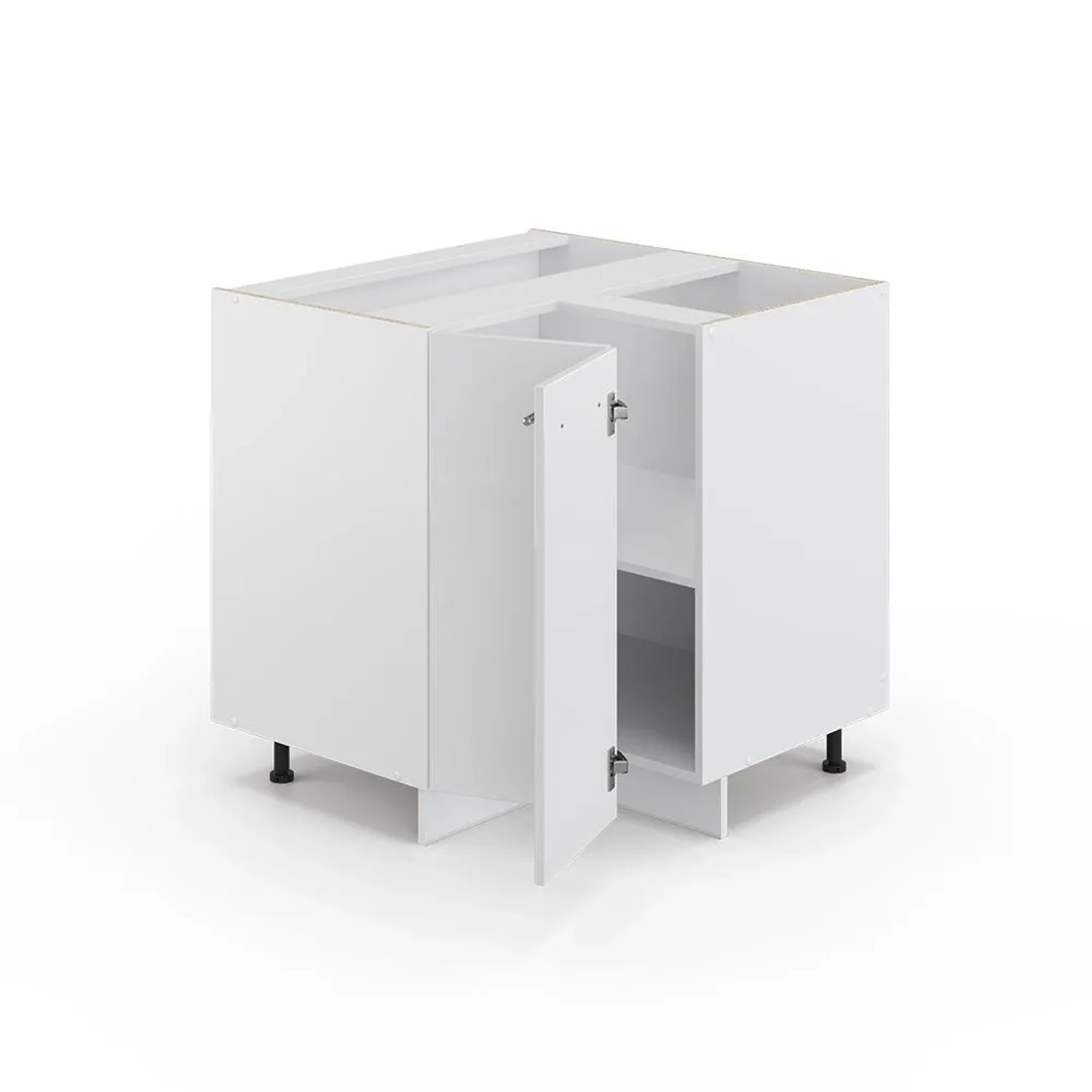 Vicco Eckunterschrank Fame-Line Weiß Hochglanz Weiß 81 cm AP Eiche
