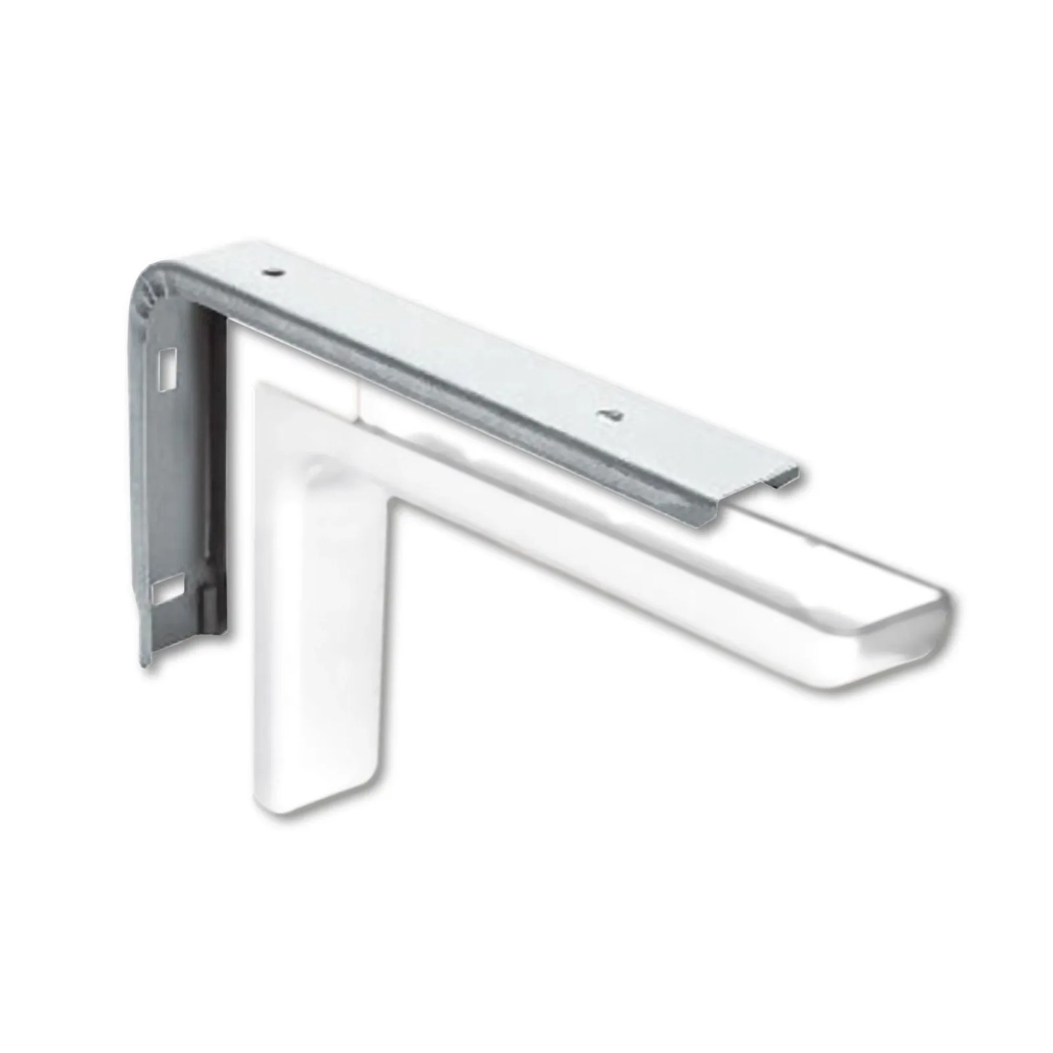 SOTECH Regalkonsole Regalbodenträger mit Abdeckung Größe 12 cm Weiß