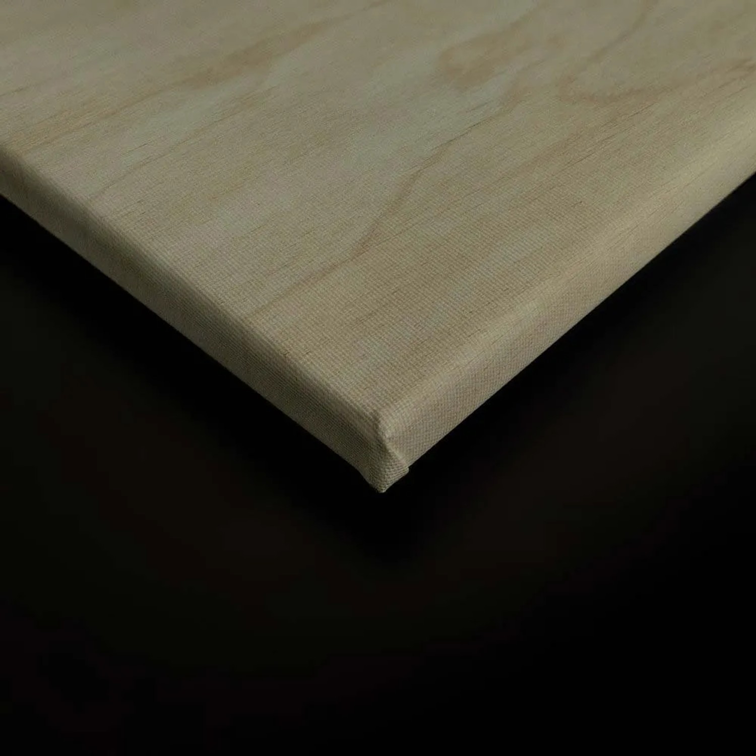 Detailansicht Leinwandbild mit Keilrahmen, Pastellfarben, geometrisches Design für Wanddekoration.