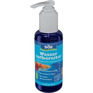 Söll Wasseraufbereiter 100ml für Aquarienwasser, bindet Schwermetalle und neutralisiert Chlor.