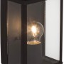 Moderne, schwarze Brilliant Gaia Außenwandleuchte mit E27 Fassung. Geeignet für Garten, Terrasse und Balkon.