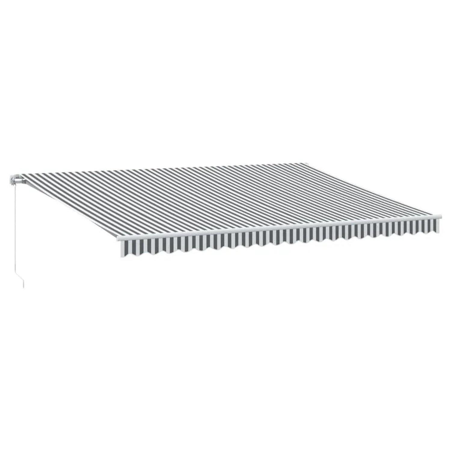 vidaXL Markise Manuell mit LED Anthrazit & Weiß 500x350 cm 3215801