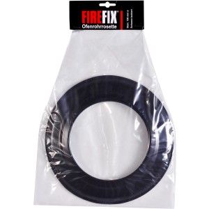Firefix Ofenrohrrosette, 150 mm, schwarz, für Kamin- und Ofenrohre.