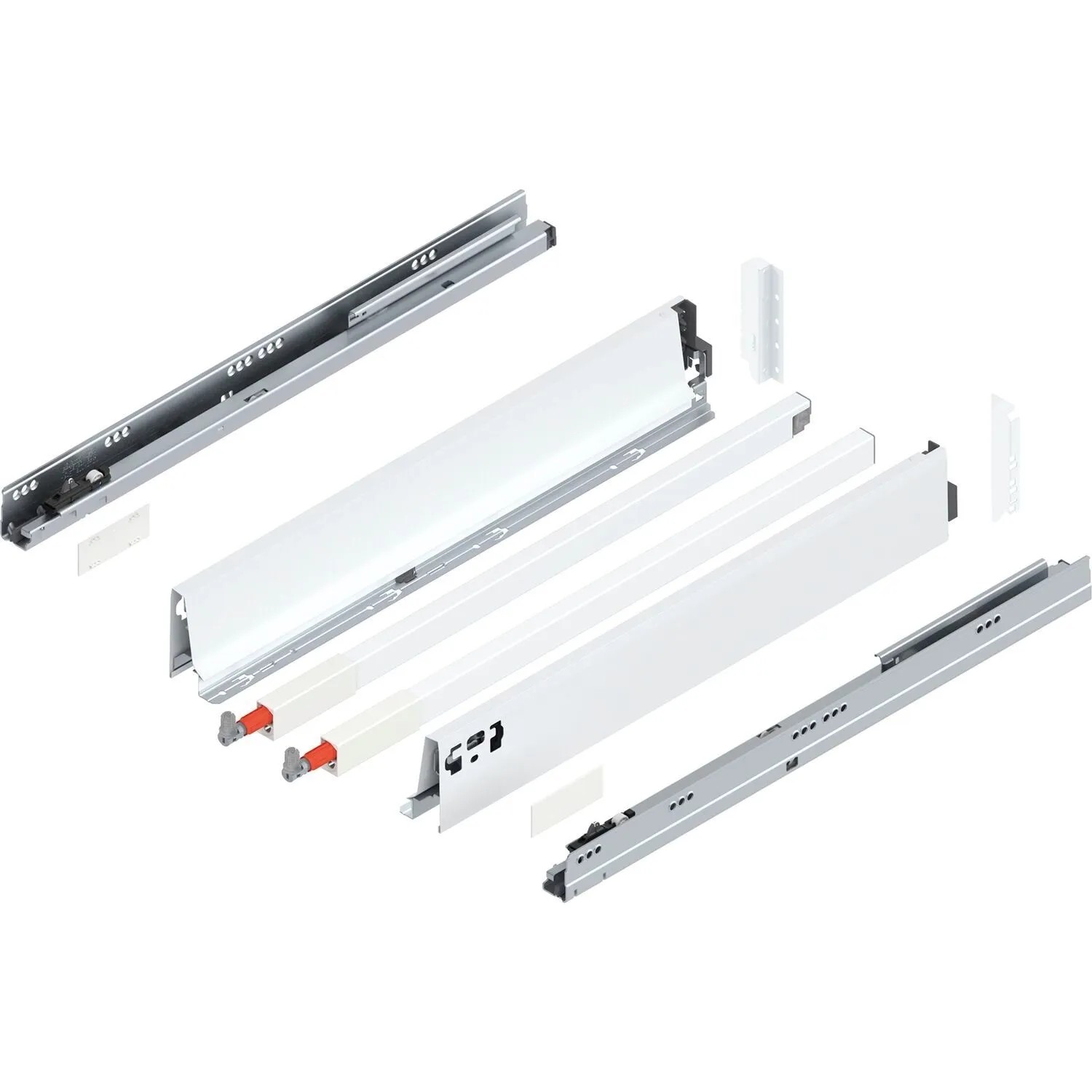 Blum C-Reling Tandembox antaro Vollauszug 550 mm 30 kg Seidenweiß 1 Paar