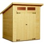 Lasiertes Weka Holz-Gartenhaus mit Pultdach und Doppeltür. Ideal zur Geräteaufbewahrung im Garten.