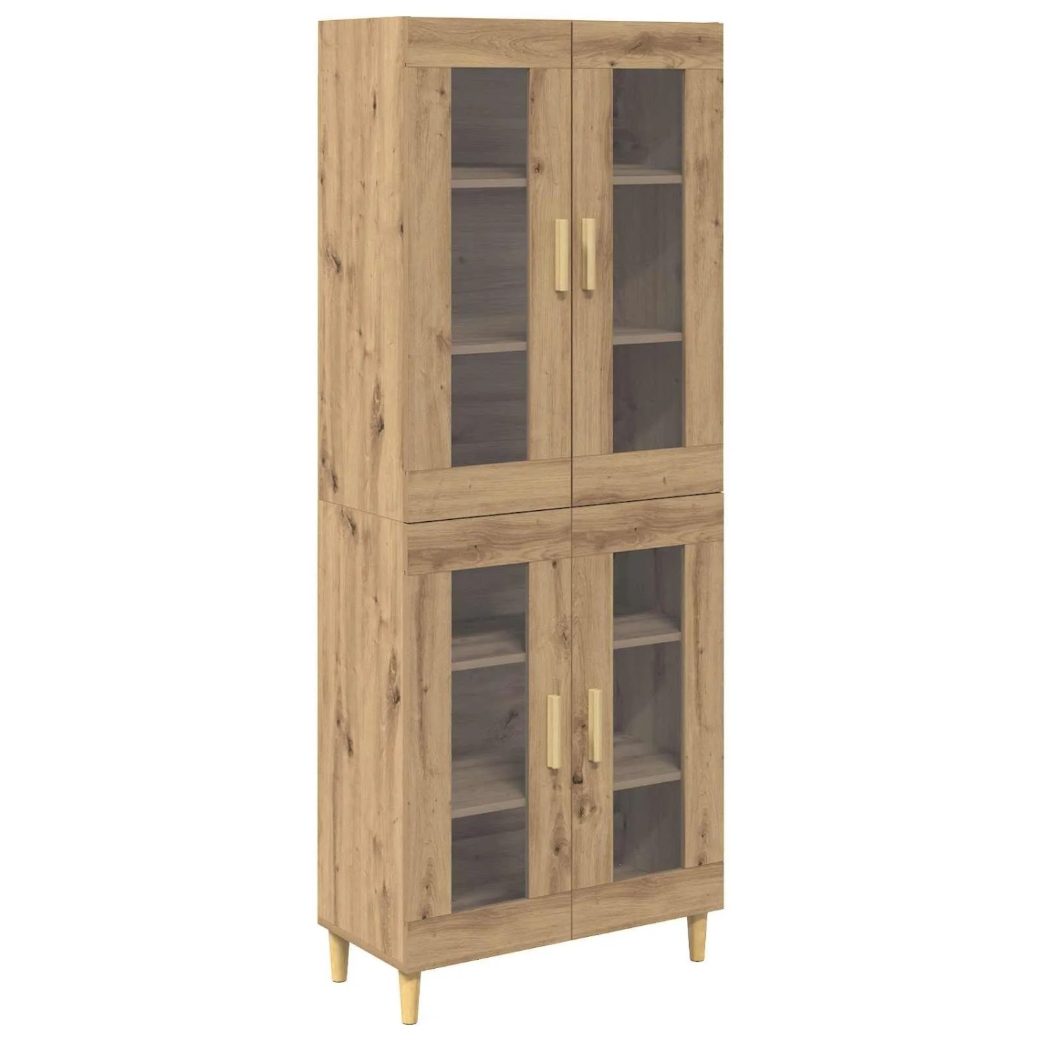 vidaXL Highboard Artisan-Eiche 69,5 x 34 x 180 cm Holzwerkstoff 3415980 günstig online kaufen