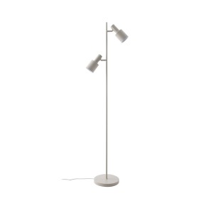 Lindby Stehlampe Ovelia 10019869 Modern in Creme aus Metall 2-flammig E27 Wohnzimmerleuchte