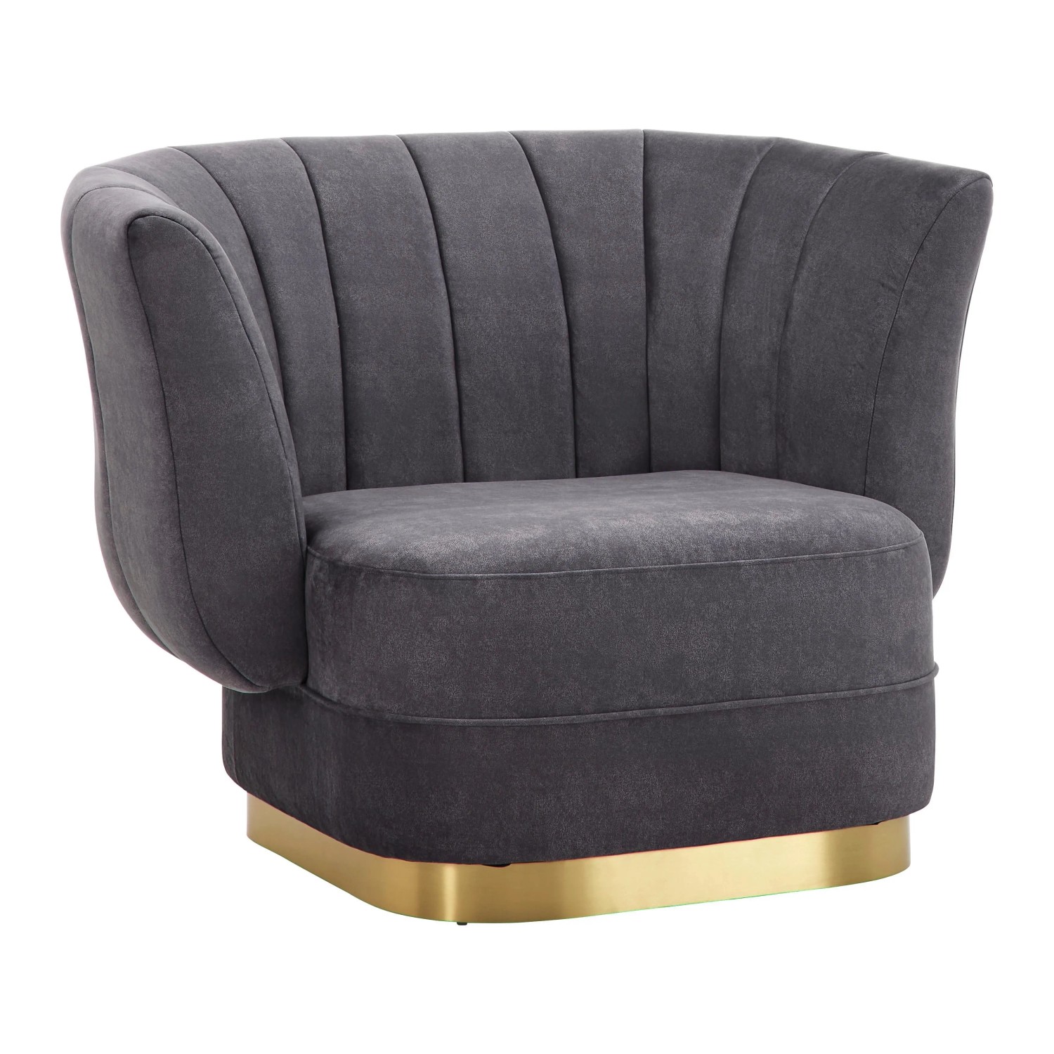 Bessagi Home Sessel Arabella Grau Samt
