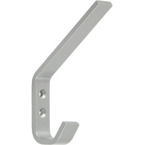 Siro Huthaken in Alufarben mit 2 Aufhängern und 16 mm Lochabstand.