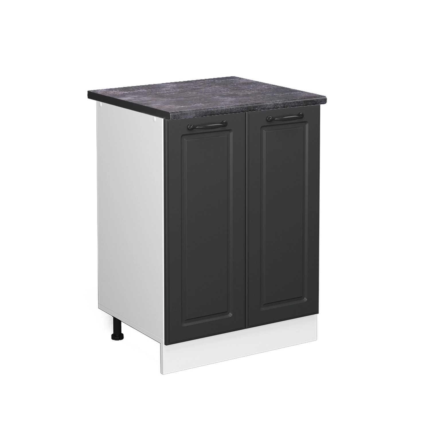 Vicco Küchenunterschrank R-Line Anthrazit Landhaus/Weiß 60 cm AP Anthrazit