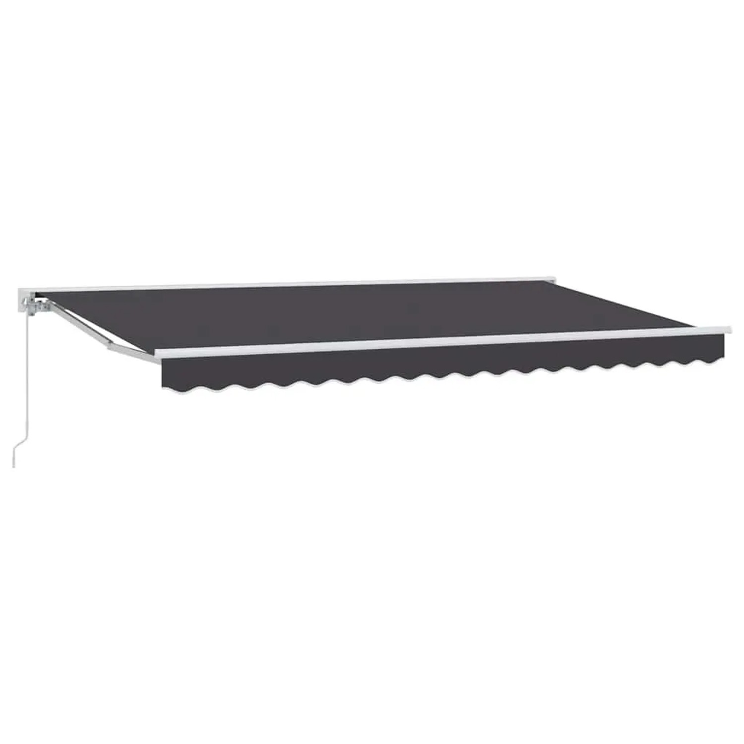 vidaXL Einziehbare Markise Anthrazit 400 x 200 cm Polyester und Metall 3329793